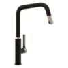 Abode Hex Single Lever Kitchen Mixer With Pull Out Brushed Nickel/Black -Home Bathroom abode at2089