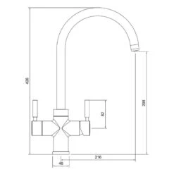Abode Propure 4 IN 1 Swan Spout Kitchen Tap Brushed Nickel 9 Abode Propure 4 IN 1 Swan Spout Kitchen Tap Brushed Nickel -Home Bathroom abode pt1151 5