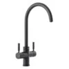 Abode Propure 4 IN 1 Swan Spout Kitchen Tap Matt Black -Home Bathroom abode pt1152