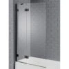 Aquadart Venturi 8 Hinged Bath Screen Black -Home Bathroom aquadart aq6002 blk