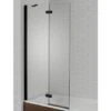 Aquadart Venturi 6 Hinged Bath Screen Black Left Hand -Home Bathroom aquadart aq6003l blk