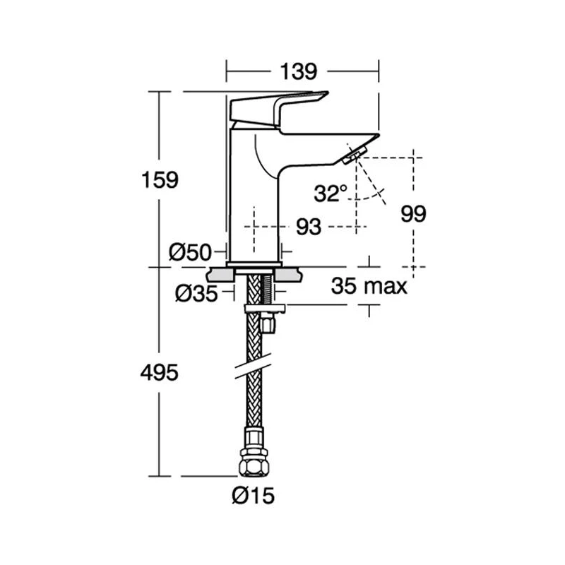 Armitage Shanks Edit L Single Lever Basin Mixer BC709 4 Armitage Shanks Edit L Single Lever Basin Mixer BC709 - Image 2
