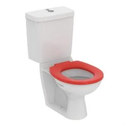 Home Bathroom 19 Armitage Shanks Contour 21 Schools 355 Close Coupled Toilet, Red Seat