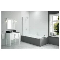 Merlyn 800x1500mm Single Curved Bath Screen