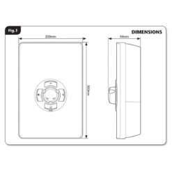 Triton Aspirante 9.5kW Contemporary Electric Shower Black Gloss -Home Bathroom btl dice0034 3