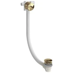 Burlington Riviera Overflow Bath Filler With Click Clack Waste Gold