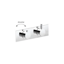 Cifial Slim Techno Landscape Shower Valve, 2 Outlets