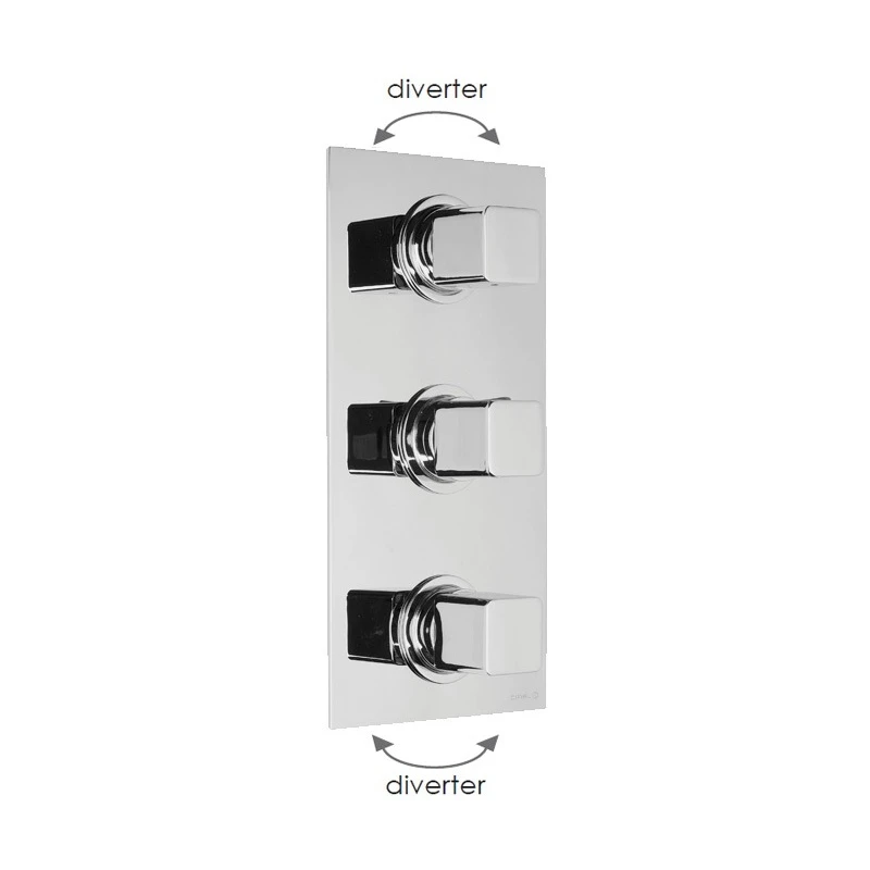 Cifial Cudo 3 Control Thermostatic Valve With Double Diverter 3 Cifial Cudo 3 Control Thermostatic Valve With Double Diverter