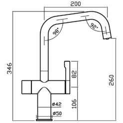 Clearwater Magus 4 In One Hot Water Kitchen Sink Tap Brass -Home Bathroom clearwater mae4bb 3
