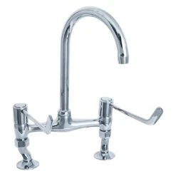 Deva Lever Action 6″ Lever Bridge Sink Mixer, Adjustable Centres