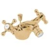 Deva Tudor Bidet Mixer With Pop Up Waste Gold -Home Bathroom deva tud114 501