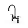 Ellsi 3 In 1 Traditional Bridge Hot Water Kitchen Mixer Matt Black/White -Home Bathroom ellsi pdt 000225 215 52