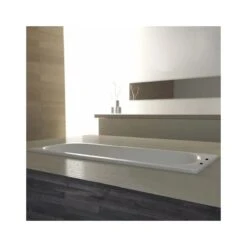 Essential 1700x700mm Single Ended Steel Bath 2 Tap Holes -Home Bathroom essential esb003 3
