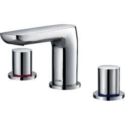 Flova Allore 3-Piece Basin Mixer With Clicker Waste