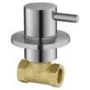 Flova Levo Hot Wall Mounted Shut Off Valve Brushed Nickel -Home Bathroom flova bn lvwmconhw