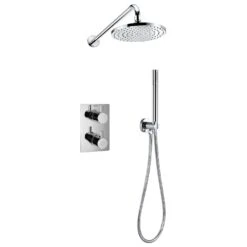 Flova Levo Thermostatic 2 Outlet Shower Set Square