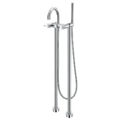 Flova Levo Floor Standing Tall Bath Shower Mixer With Kit