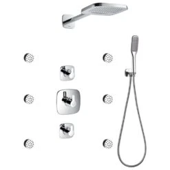 Flova Urban Thermostatic Shower Set With Body Jets