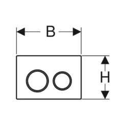 Geberit Omega 20 Easy Clean Dual Flush Plate Matt/Gloss Chrome -Home Bathroom geberit 115085jq1 3