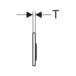 Geberit Omega 20 Easy Clean Dual Flush Plate Matt/Gloss Chrome -Home Bathroom geberit 115085jq1 4