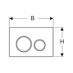 Geberit Sigma21 Metal Dual Flush Plate Chrome/Concrete -Home Bathroom geberit 115884jv1 3