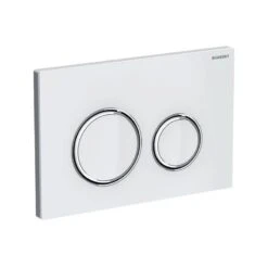 Geberit Sigma21 Flush Plate, Dual Flush, White-Chrome