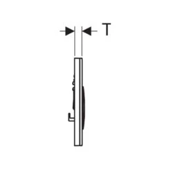 Geberit Sigma21 Flush Plate, Dual Flush, White-Chrome -Home Bathroom geberit 115884si1 3