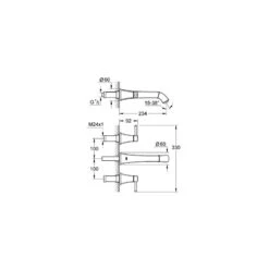 Grohe Grandera Wall Basin Mixer 1/2″ Medium 20415 Chrome/Gold -Home Bathroom grohe 20415ig0 2