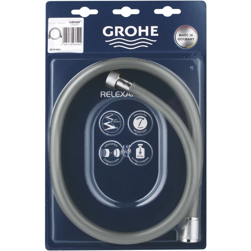 Grohe Relexaflex Shower Hose 1500mm 28151 Chrome 4 Grohe Relexaflex Shower Hose 1500mm 28151 Chrome - Image 2