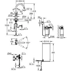 Grohe Red Duo Tap & L Size Boiler 30328 Supersteel -Home Bathroom grohe 30328dc1 3
