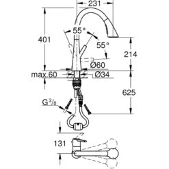 Grohe Zedra Sink Mixer With Pullout Spray 32294 Supersteel -Home Bathroom grohe 32294dc2 4