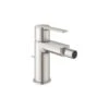Grohe Lineare Bidet Mixer Tap S-Size 33848 Supersteel -Home Bathroom grohe 33848dc1