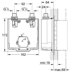 Grohe Eurosmart Cosmopolitan E Concealed Mounting Box 36339 -Home Bathroom grohe 36339000 2