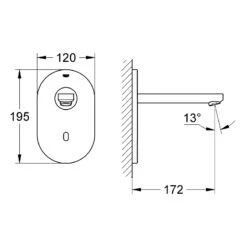 Grohe Euroeco Cosmopolitan E Bluetooth Infra-Red Electronic Tap 36410 -Home Bathroom grohe 36410000 2