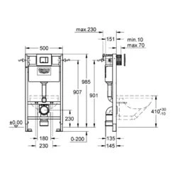 Grohe Rapid SL Skate Cosmopolitan 4 In 1 Set For WC 1.0m 38888 -Home Bathroom grohe 38888000 3