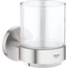 Grohe Essentials Crystal Glass With Holder 40447 Supersteel