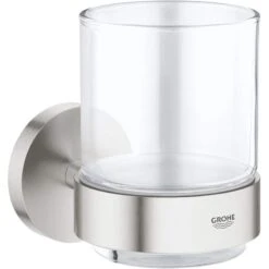 Grohe Essentials Crystal Glass With Holder 40447 Supersteel