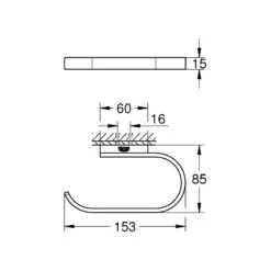 Grohe Selection Toilet Roll Holder 41068 -Home Bathroom grohe 41068000 3