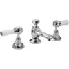 Hudson Reed White Topaz Lever 3 Hole Basin Mixer Hex -Home Bathroom hudson reed bc307hl