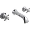 Hudson Reed White Topaz Crosshead Wall Bath Filler Dome -Home Bathroom hudson reed bc309dx