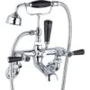 Hudson Reed Black Topaz Lever Wall Bath Shower Mixer Dome -Home Bathroom hudson reed bc404dlwm
