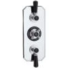 Hudson Reed Black Topaz Triple Concealed Valve With Diverter -Home Bathroom hudson reed btsvt005