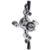 Hudson Reed Black Topaz Triple Exposed Shower Valve -Home Bathroom hudson reed btsvt102