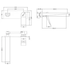 Hudson Reed Soar Wall Basin Mixer Tap -Home Bathroom hudson reed soa328 3