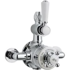 Hudson Reed White Topaz Twin Thermostatic Shower Valve