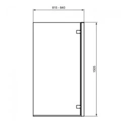 Ideal Standard I.Life RH Bath Screen 1500x815mm 8mm Glass T4884 -Home Bathroom ideal standard t4884eo 3
