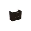 Ideal Standard I.life S 80cm Compact Wall Vanity Unit, 2 Drawers, Coffee Oak