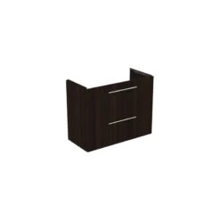 Ideal Standard I.life S 80cm Compact Wall Vanity Unit, 2 Drawers, Coffee Oak