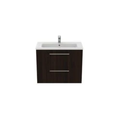 Ideal Standard I.life S 80cm Compact Wall Vanity Unit, 2 Drawers, Coffee Oak -Home Bathroom ideal standard t5295nw 4