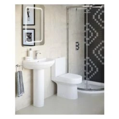Iona Capri Fully Shrouded Toilet With Soft Close Seat -Home Bathroom iona ftdi101513 3